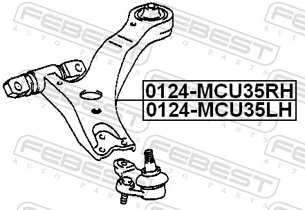 Wahacz zawieszenia przedniego dolny prawy do Lexus RX 330/350 U3