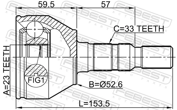 Do koszyka 13296183 General Motors Przegub homokinetyczny przedni zewnętrzny