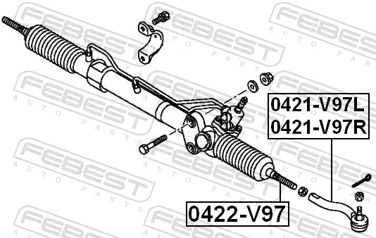 Końcówka drążka kierowniczego zewnętrzna Mitsubishi Pajero IV LONG SUV (V90) (2006 - 2013) cena, od 23,18 USD