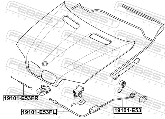 Linka otwierania maski BMW X5 E53