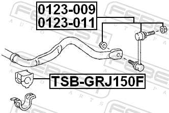 Do koszyka Tuleja stabilizatora przedniego Toyota Land Cruiser PRADO J150