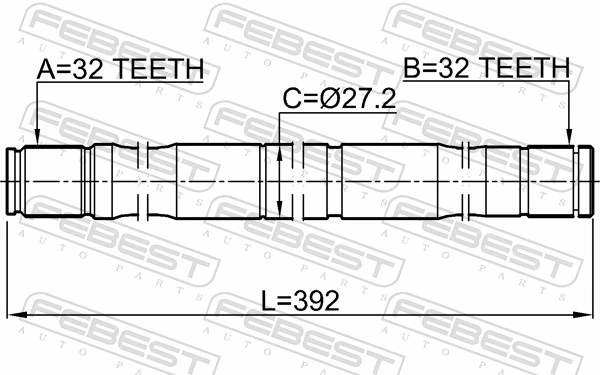 Półoś napędowa przednia lewa do Dodge Stratus II 
