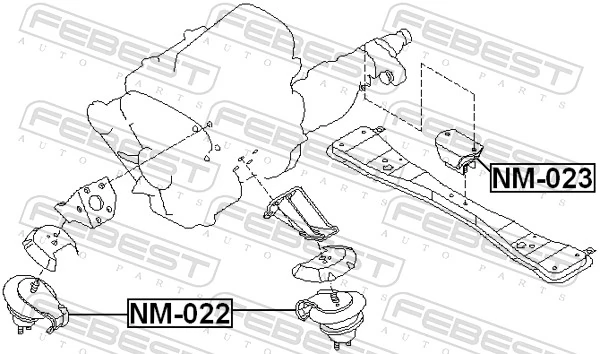 Poduszka (podpora) silnika przednia do Nissan Pathfinder  R50