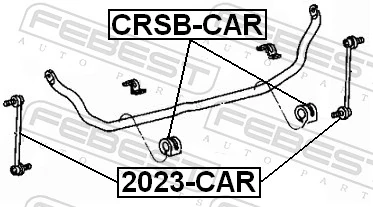 CRSBCAR Febest Tuleja stabilizatora przedniego