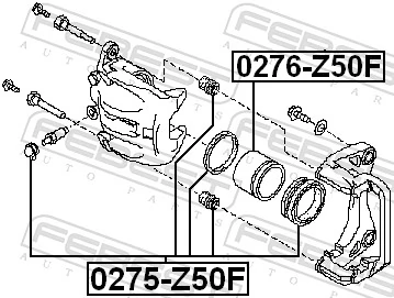 Zestaw naprawczy zacisku hamulcowego przedniego Nissan Murano SUV (Z51) (2007 - 2014) cena, od 8,94 USD