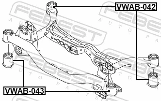  Silentblock tylnej belki Volkswagen Passat 