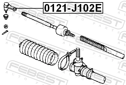 Końcówka drążka kierowniczego zewnętrzna do Daihatsu Terios I J100, J102, J122
