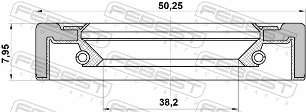 95GCY40500808X Febest Uszczelniacz półosi mostu tylnego