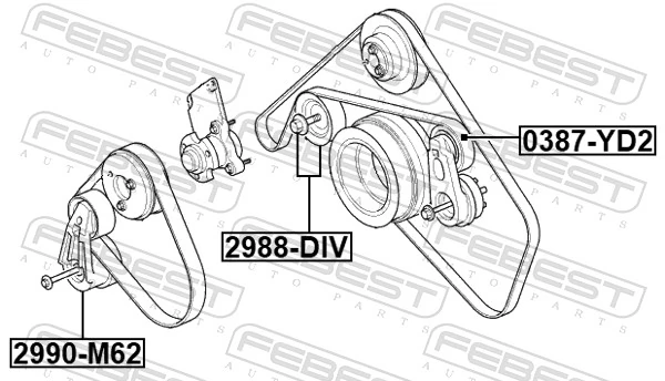 Rolka napinacza paska napędowego Land Rover Range Rover III