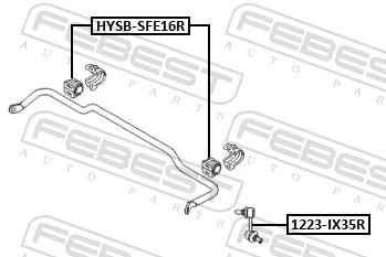 1223IX35R Febest Łącznik stabilizatora tylnego
