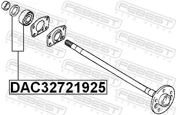 Lożysko półosi mostu tylnego 9004363248 Toyota