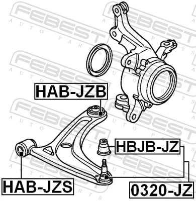 Silentblock przedniego wahacza dolnego Honda Jazz hatchback (GD, GE) (2002 - 2008) cena, od 9,43 USD