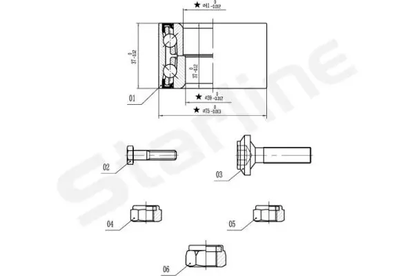  Łożysko piasty przedniej Audi A4 