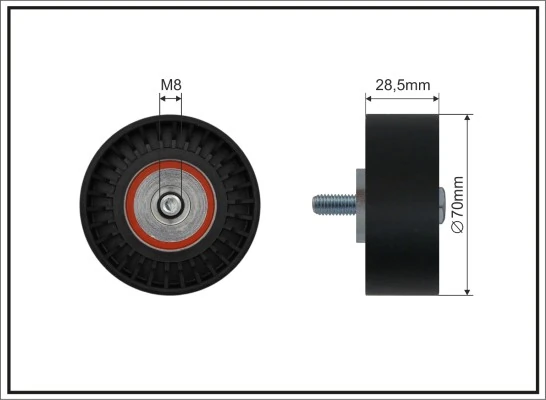 Rolka prowadząca, kierunkowa paska napędowego Toyota 6200285