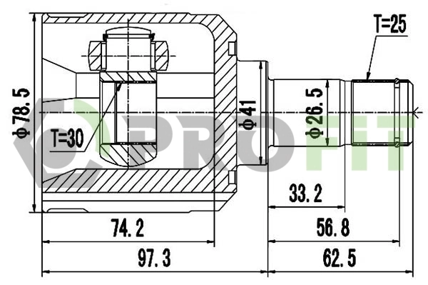 Przegub homokinetyczny przedni wewnętrzny Chrysler 3817A004 cena, od 70,76 USD