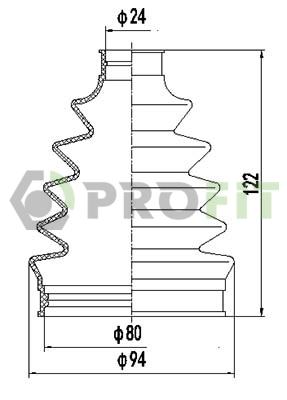 Osłona przegubu homokinetycznego półosi przedniej zewnętrzna Mitsubishi Space Star minivan (DG0) (1998 - 2004) cena, od 13,53 USD