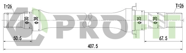 Wał napędowy półosi pośredni Mazda G00325710A cena, od 43,42 USD