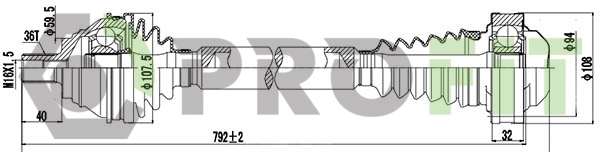  Półoś napędowa przednia prawa Volkswagen Tiguan 1