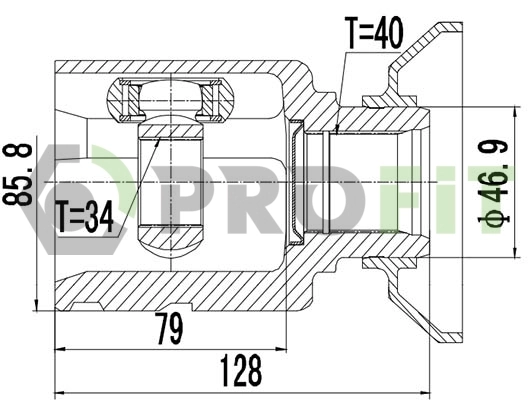 Przegub homokinetyczny wewnętrzny przedni prawy do Audi A3  8P1