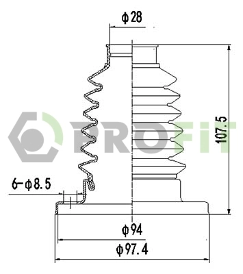 Do koszyka Osłona przegubu homokinetycznego półosi przedniej wewnętrzna Skoda Octavia TOUR I A4 1U2