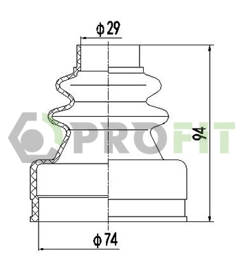 Osłona przegubu homokinetycznego półosi przedniej wewnętrzna Fiat Ducato II