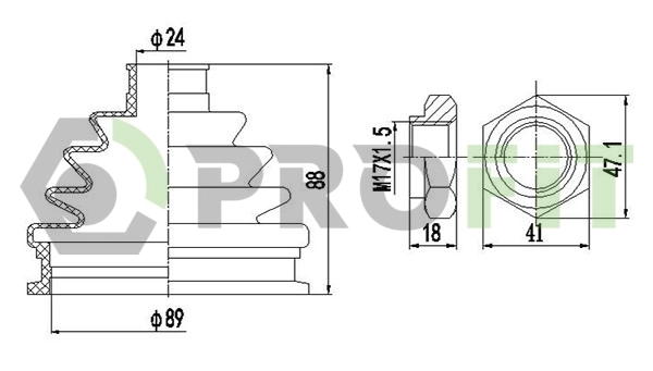 Osłona przegubu homokinetycznego półosi przedniej zewnętrzna BMW 3 sedana (E46) (1998 - 2005) cena, od 14,48 USD