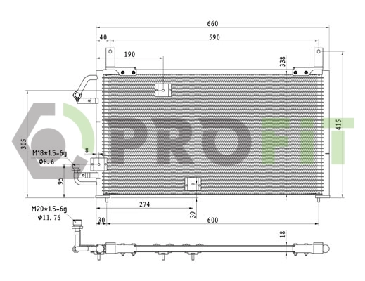 Chłodnica klimatyzacji do Daewoo Nexia I KLETN