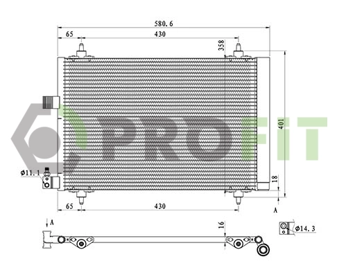 Chłodnica klimatyzacji Citroen C5  III  kombi (RW) (2008 - 2017) cena, od 104,12 USD