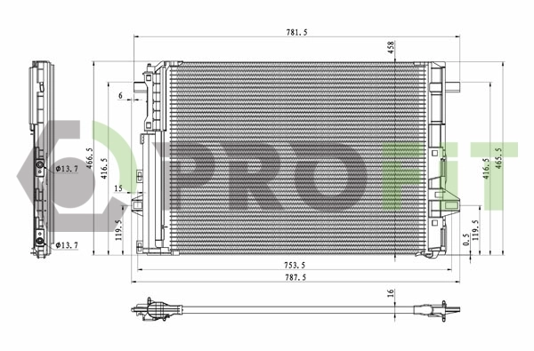 Chłodnica klimatyzacji do Mercedes CLA  X117