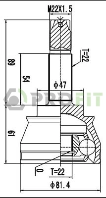 Przegub homokinetyczny przedni zewnętrzny Fiat/Alfa/Lancia 77366003 cena, od 25,06 USD