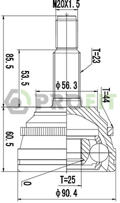Przegub homokinetyczny przedni zewnętrzny Renault Laguna I hatchback (B56, 556) (1993 - 2002) cena, od 47,28 USD