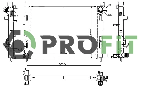 Chłodnica silnika Dacia Duster SUV (HS) (2010 - 2018) cena, od 122,73 USD