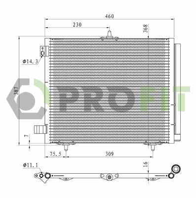 Chłodnica klimatyzacji do Citroen C3 I FC