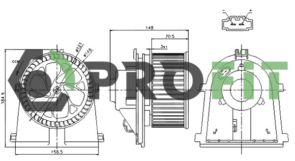  Silniczek wentylatora nagrzewnicy (ogrzewacza wnętrza) Volkswagen Golf 5