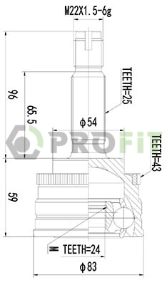 Przegub homokinetyczny przedni zewnętrzny Mitsubishi Galant VIII sedana (EA) (1996 - 2004) cena, od 48,88 USD