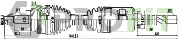  Półoś napędowa przednia prawa Renault Master 2