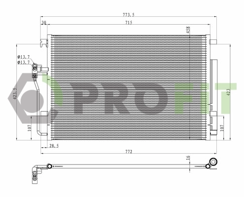 Chłodnica klimatyzacji Mercedes Sprinter II 3,5-t awangarda (906) (2006 - 2020) cena, od 113,31 USD
