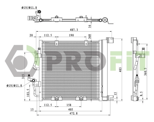Chłodnica klimatyzacji Opel Zafira B minivan (A05) (2005 - 2011) cena, od 103,16 USD