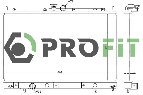 Chłodnica silnika Mitsubishi Outlander 1 CU