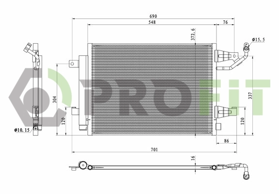 Chłodnica klimatyzacji Mitsubishi Colt VI hatchback (Z3A) (2004 - 2008) cena, od 94,14 USD