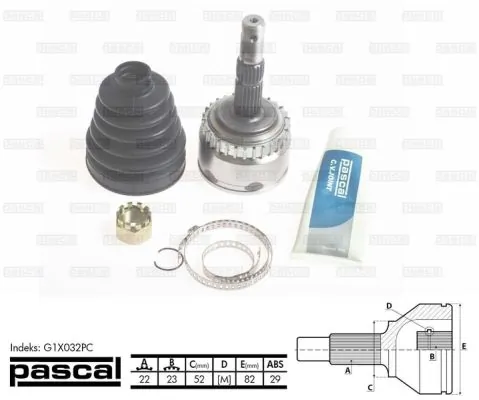 Przegub homokinetyczny przedni zewnętrzny Opel Corsa C hatchback (F08, F68) (2000 - 2006) cena, od 37,90 USD