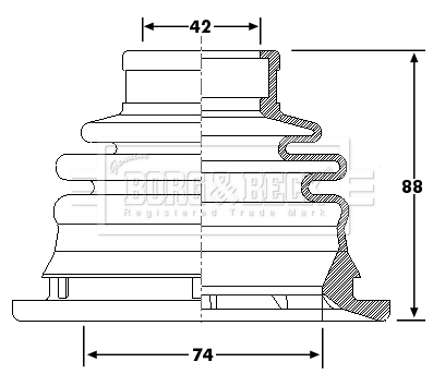 93160604 General Motors Osłona przegubu homokinetycznego półosi przedniej wewnętrzny lewy
