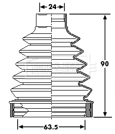 Osłona przegubu homokinetycznego półosi przedniej wewnętrzna do Renault Fluence  B3