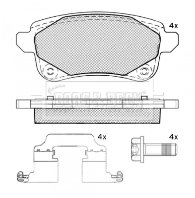 Okładziny (klocki) do hamulców tarczowych tylne Renault Scenic GRAND IV minivan (R9) (2016 - 2023) cena, od 28,80 USD
