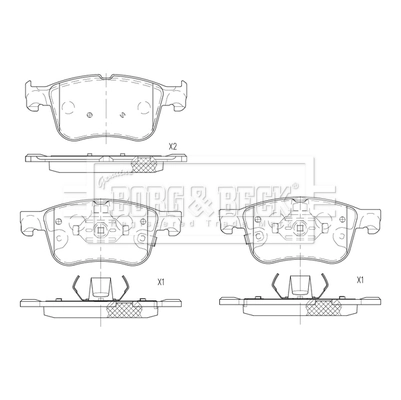 Klocki hamulcowe przednie tarczowe Ford Focus IV hatchback (HN) (2018 - 2026) cena, od 43,40 USD