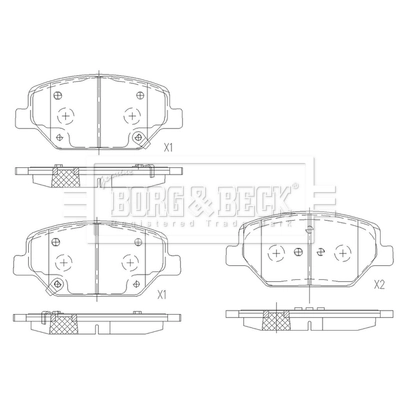 Klocki hamulcowe przednie tarczowe General Motors 23301397