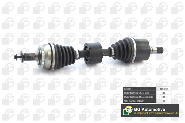Półoś napędowa przednia lewa do Volvo S60 RS, RH