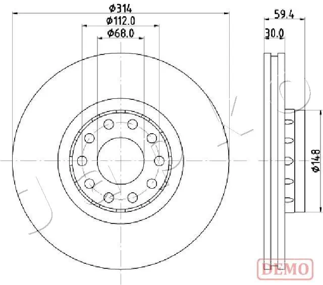 Tarcza hamulcowa przednia D1375 Rover