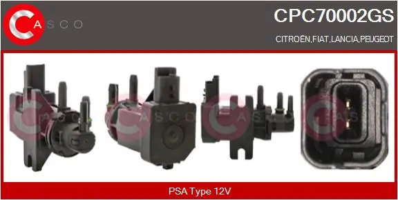 Przetwornik ciśnienia (solenoid) doładowania 9663116980 VAG