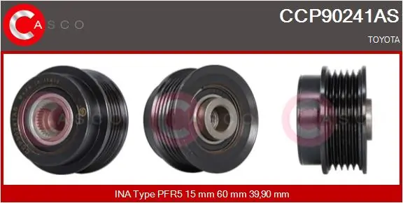 Do koszyka Koło pasowe alternatora Toyota Yaris  P13